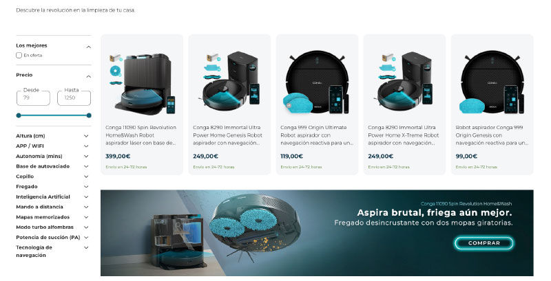 La tienda online de Cecotec mejora su sistema de búsqueda y filtrado 1